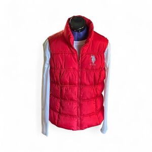 U.S. Polo Assn. Red Puffer Vest Women’s Med/Lg